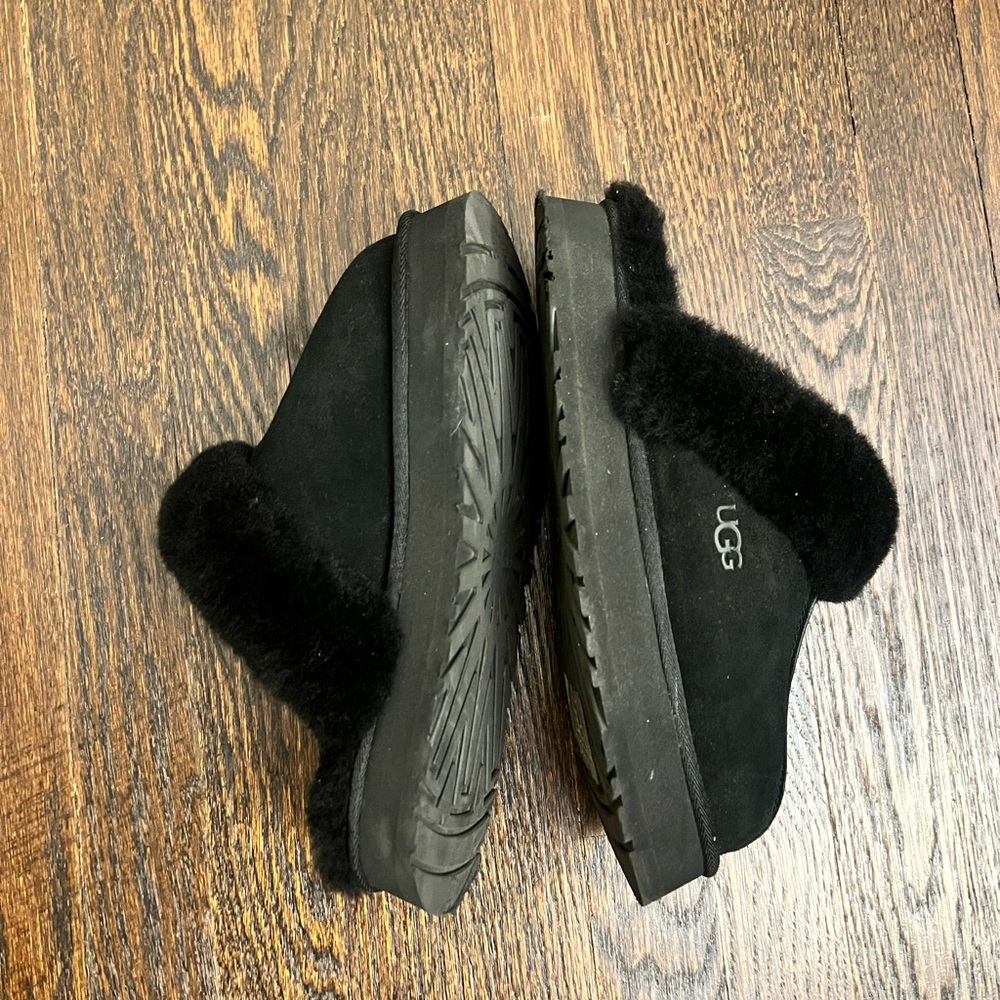 UGG Black Fur-Lined platforms